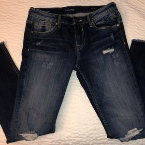 Vigoss-The Chelsea-Skinny frayed hem jeans